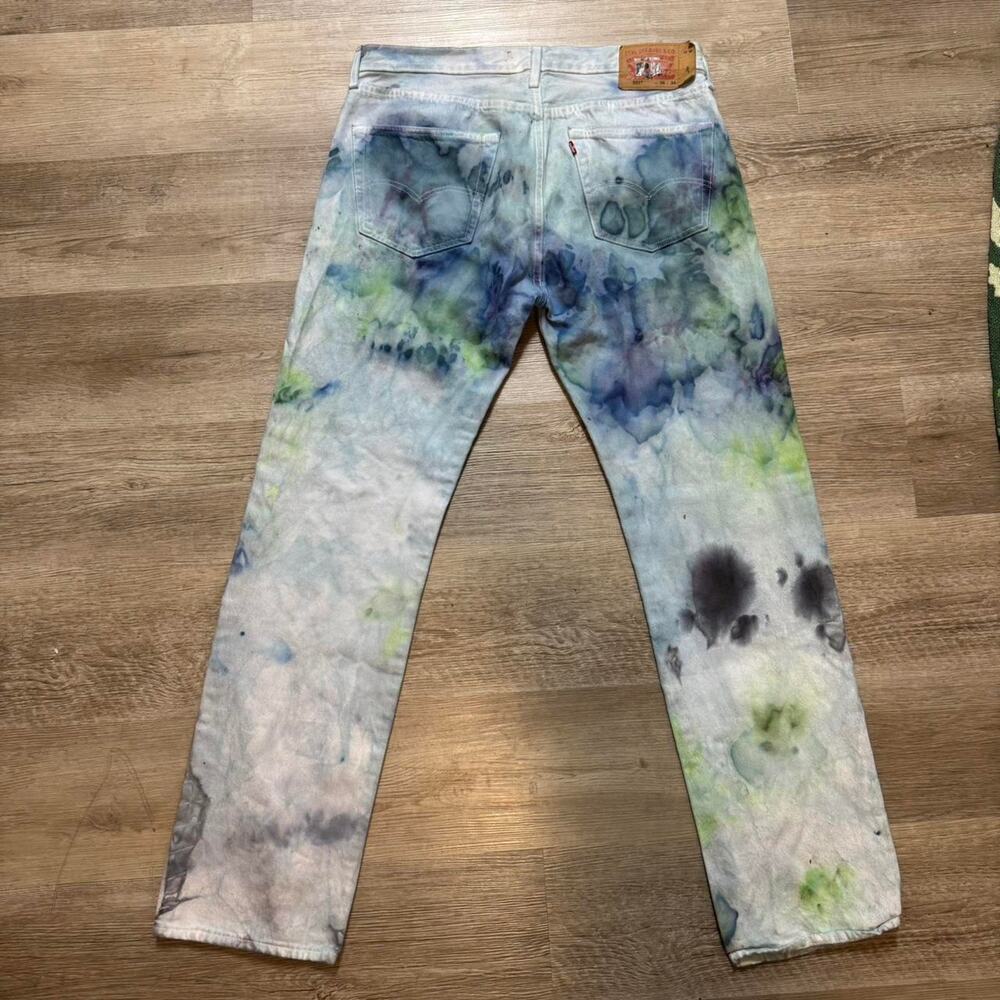 Rare Levi’s 501 straight leg tie dye jeans rit collab - Picture 4 of 5